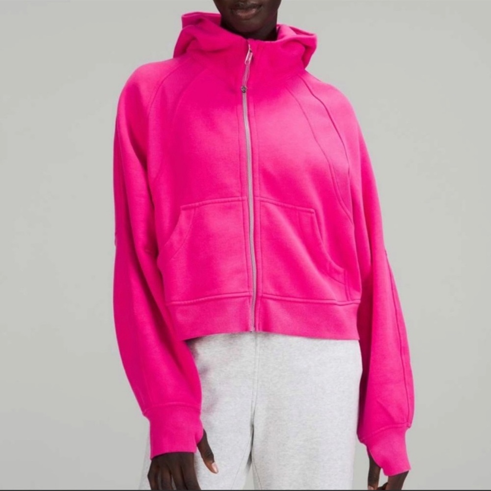 Lululemon Sonic Pink Scuba Oversized Full Zip Hoodie Size XL/XXL